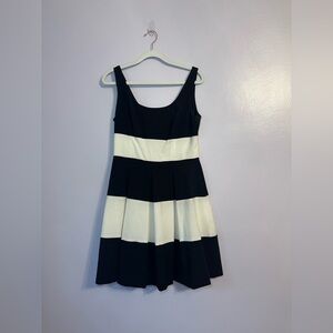Ralph Lauren Black and White Striped A Line Dress Size 4P